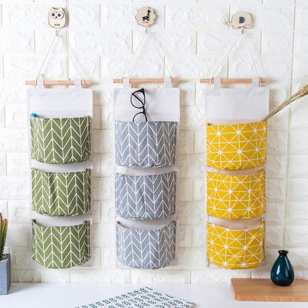 storage bags 3 pockets cotton linen wall door closet hanging bag clothes organizer over shoe for bedroom bathr
storage bags 3 pockets cotton linen wall door closet hanging bag clothes organizer over shoe for bedroom bathr