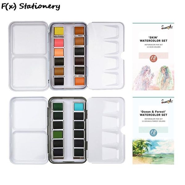 gift sets 12 color tin box solid watercolor skin water paint for cartoon & portraits painting drawing art supplies
gift sets 12 color tin box solid watercolor skin water paint for cartoon & portraits painting drawing art supplies