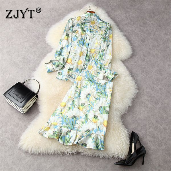 spring female beading turn down collar floral printing shirt and skirt two garments suit lady clothes, Black
spring female beading turn down collar floral printing shirt and skirt two garments suit lady clothes, Black