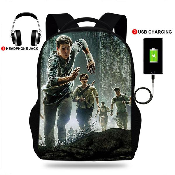 the maze runner print backpacks boys/girls school bags lapteenage notebook usb charge mochila backpack
the maze runner print backpacks boys/girls school bags lapteenage notebook usb charge mochila backpack