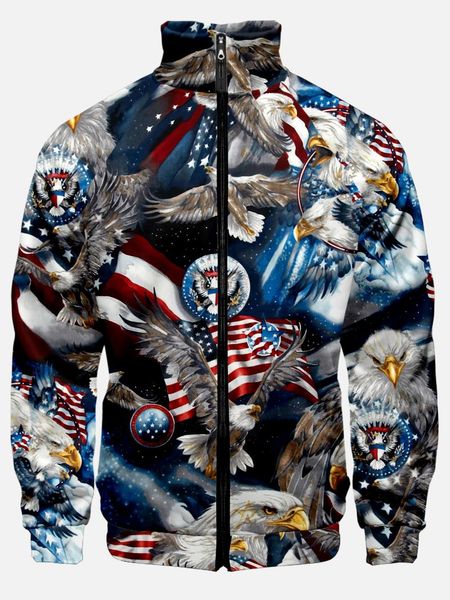 men's hoodies & sweatshirts 2021 3 american flag pattern trend casual print stand collar zipper sweatshirt, Black
men's hoodies & sweatshirts 2021 3 american flag pattern trend casual print stand collar zipper sweatshirt, Black
