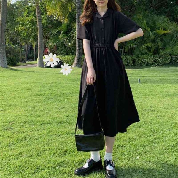 summer black short sleeve dress casual school college button long dresses kawaii clothes women clothing harajuku korean fashion, Black;gray
summer black short sleeve dress casual school college button long dresses kawaii clothes women clothing harajuku korean fashion, Black;gray