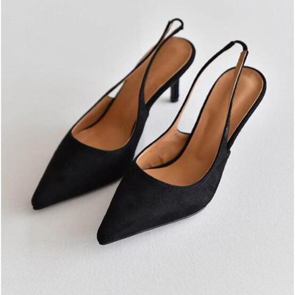 commuter women's shoes series fashion suede gentle elegant pointed stiletto slingback 4colors dress, Black
commuter women's shoes series fashion suede gentle elegant pointed stiletto slingback 4colors dress, Black