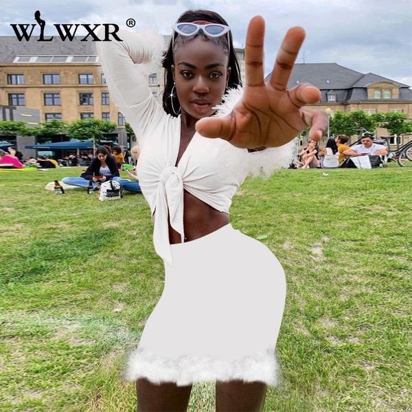 bodycon warp 2 two piece set women outfit bandage deep v neck long sleeve crop t shirt and high waist skinny skirt women's tracksuits, Gray
bodycon warp 2 two piece set women outfit bandage deep v neck long sleeve crop t shirt and high waist skinny skirt women's tracksuits, Gray