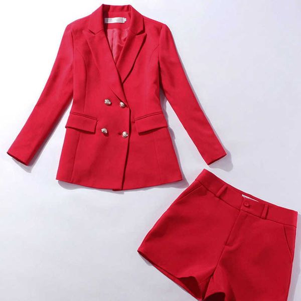 high-quality office shorts suits feminine casual loose double-breasted ladies blazer women's casual suit two-piece set 210527, White
high-quality office shorts suits feminine casual loose double-breasted ladies blazer women's casual suit two-piece set 210527, White