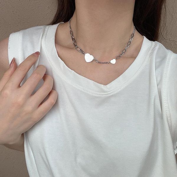 chains necklace for women stainless steel vintage chain frosty wind love pendant sweet cool neckband simple short clavicle, Silver
chains necklace for women stainless steel vintage chain frosty wind love pendant sweet cool neckband simple short clavicle, Silver
