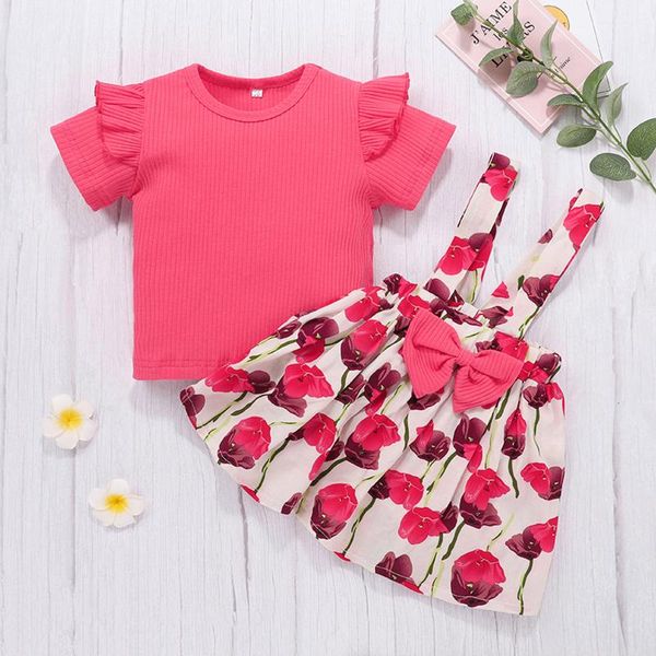summer infant baby girls clothes ribbed +solid suspender dress +floral princess outfits sets casual clothing, White
summer infant baby girls clothes ribbed +solid suspender dress +floral princess outfits sets casual clothing, White