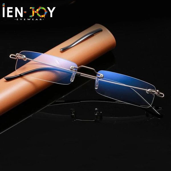 sunglasses ienjoy anti-blue light rimless reading glasses mini square metal presbyopic eyewear with pen tube case eyeglasses men women, White;black
sunglasses ienjoy anti-blue light rimless reading glasses mini square metal presbyopic eyewear with pen tube case eyeglasses men women, White;black
