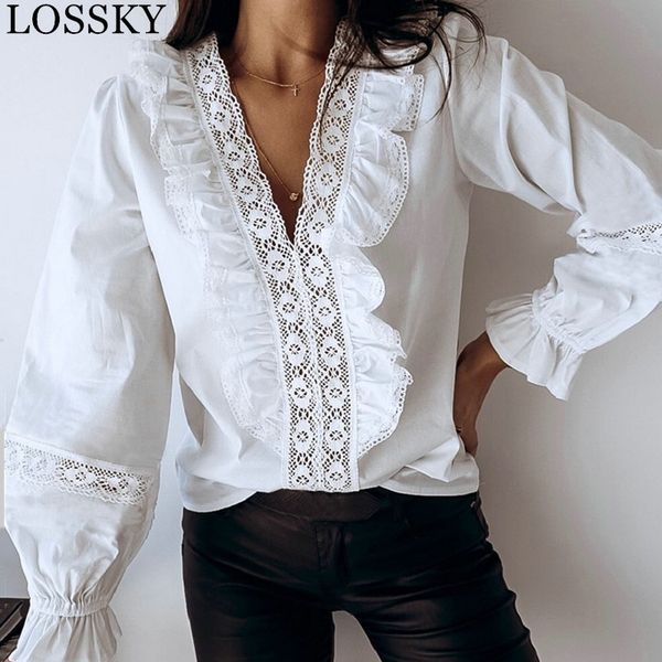 women autumn white kawaii sweet shirt lace patchwork ruffles elegant long sleeve ladies casual blouse blusa 210520
women autumn white kawaii sweet shirt lace patchwork ruffles elegant long sleeve ladies casual blouse blusa 210520