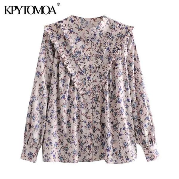 women fashion floral print ruffled lace blouses long sleeve button-up female shirts blusas chic 210420, White
women fashion floral print ruffled lace blouses long sleeve button-up female shirts blusas chic 210420, White