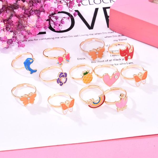cluster rings 20pcs/pack children jewelry cartoon adjustable ring kids mixed color random cute fashion suit selling girls gift, Golden;silver
cluster rings 20pcs/pack children jewelry cartoon adjustable ring kids mixed color random cute fashion suit selling girls gift, Golden;silver