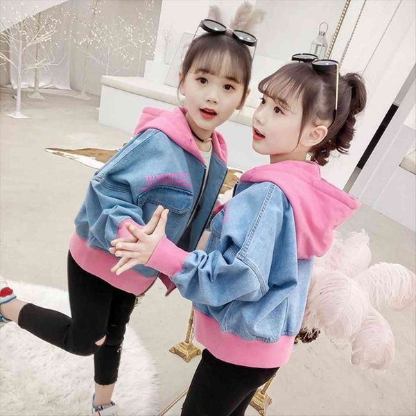 spring fall girls denim jacket youth korean casual hooded sports cardigan zipper coat 3 13 years, Blue;gray
spring fall girls denim jacket youth korean casual hooded sports cardigan zipper coat 3 13 years, Blue;gray