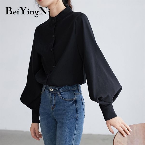 female shirts solid color elegant lantern sleeve casual loose korean vintage blouses women single-breasted blusas 210506, White
female shirts solid color elegant lantern sleeve casual loose korean vintage blouses women single-breasted blusas 210506, White