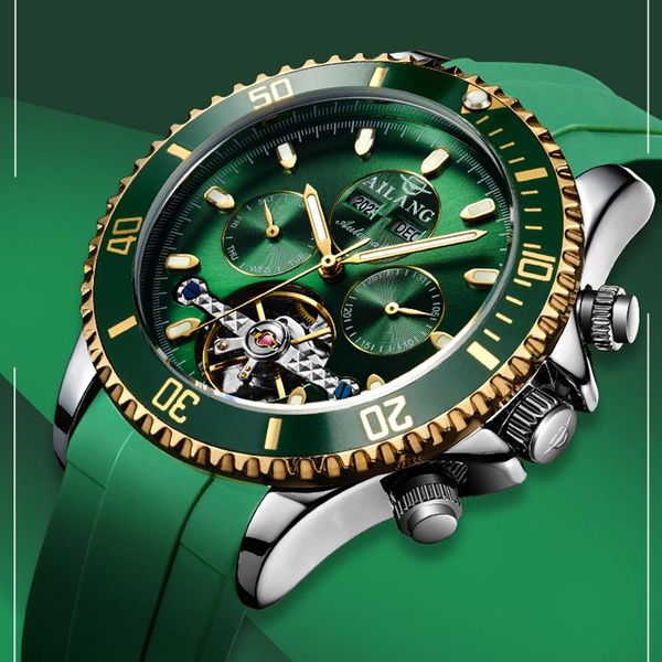 wristwatches ailang original authentic watch men's automatic mechanical fashion hollow waterproof luminous silicone strap, Slivery;brown
wristwatches ailang original authentic watch men's automatic mechanical fashion hollow waterproof luminous silicone strap, Slivery;brown