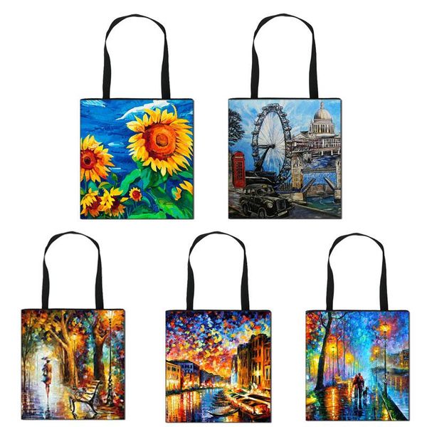 evening bags effie tower /art painting tote women handbags ladies canvas shoulder bag big capacity girls shopping female travel 
evening bags effie tower /art painting tote women handbags ladies canvas shoulder bag big capacity girls shopping female travel
