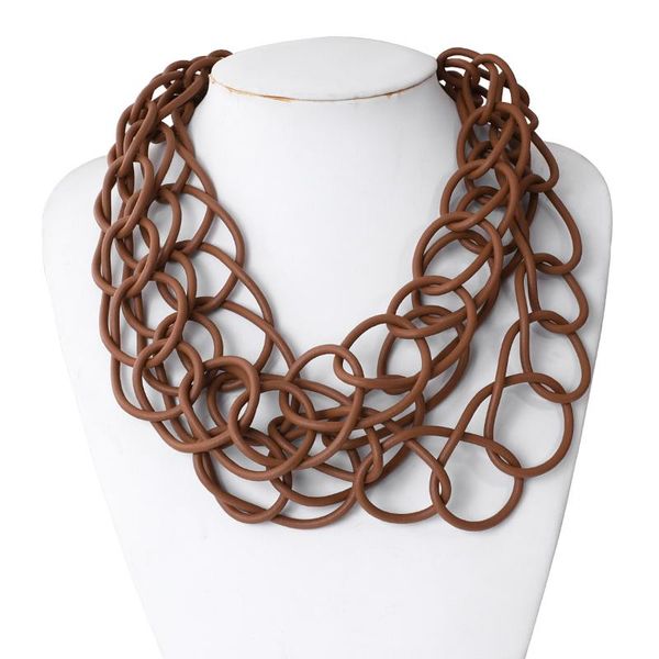 chokers amorcome brown rubber big circle short necklaces ladies fashion multilayer leather necklace bohemian 2021 women clothes jewelry, Golden;silver
chokers amorcome brown rubber big circle short necklaces ladies fashion multilayer leather necklace bohemian 2021 women clothes jewelry, Golden;silver
