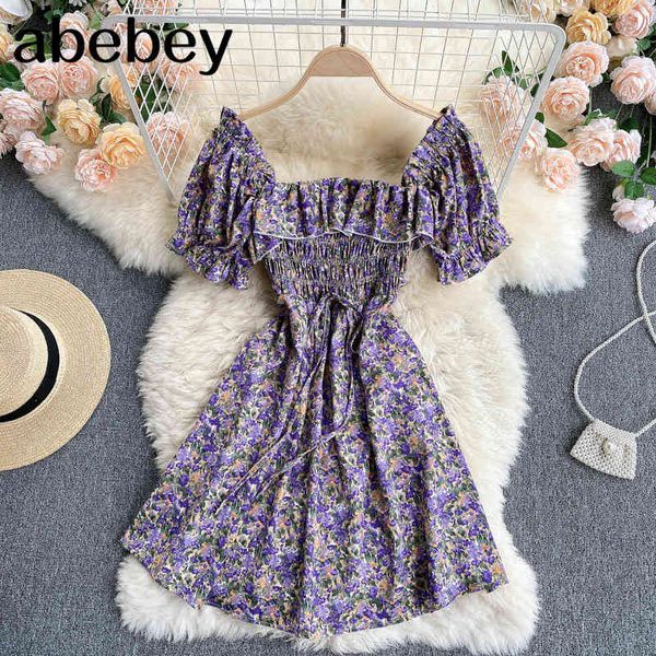 women ruffles floral dress french sweet puff slevee a-line es summer bohemian print beach short 210512, Black;gray
women ruffles floral dress french sweet puff slevee a-line es summer bohemian print beach short 210512, Black;gray