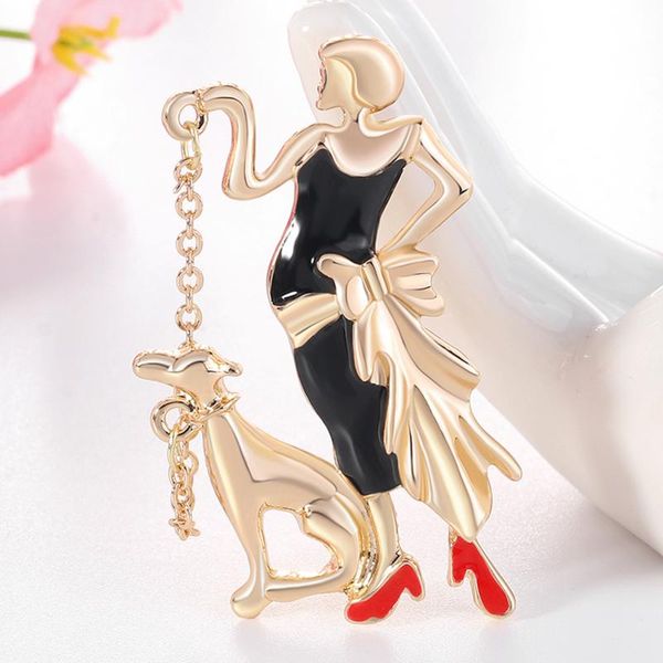 pins, brooches gaoke enamel cute women and dog for black dress lady pets casual party brooch pins gifts, Gray
pins, brooches gaoke enamel cute women and dog for black dress lady pets casual party brooch pins gifts, Gray