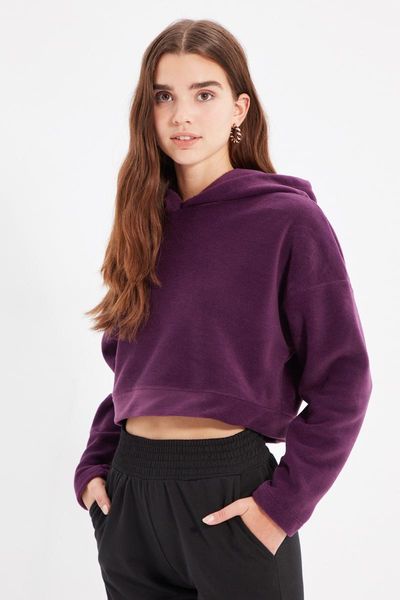 women's hoodies & sweatshirts trendyol hooded eyelash crop knitted sweatshirt twoaw22sw1193, Black
women's hoodies & sweatshirts trendyol hooded eyelash crop knitted sweatshirt twoaw22sw1193, Black