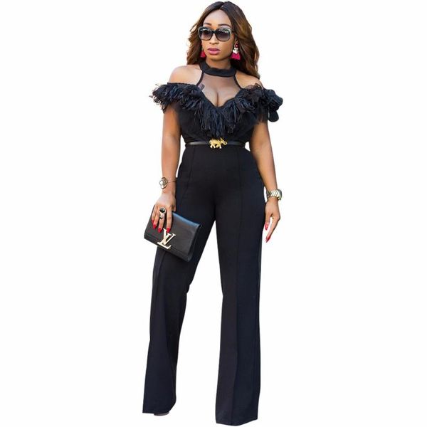 women's jumpsuits & rompers black mesh ribbon patchwork back cutout sleeveless hollow out o-neck long playsuit women fashion straight w, Black;white
women's jumpsuits & rompers black mesh ribbon patchwork back cutout sleeveless hollow out o-neck long playsuit women fashion straight w, Black;white