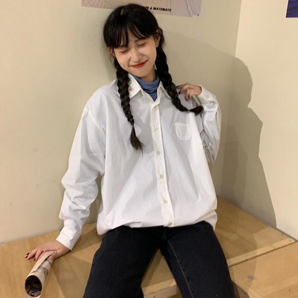 women's blouses & shirts female korean harajuku cute loose embroidered shirt ulzzang japanese kawaii ladies vintage clothes for women, White
women's blouses & shirts female korean harajuku cute loose embroidered shirt ulzzang japanese kawaii ladies vintage clothes for women, White