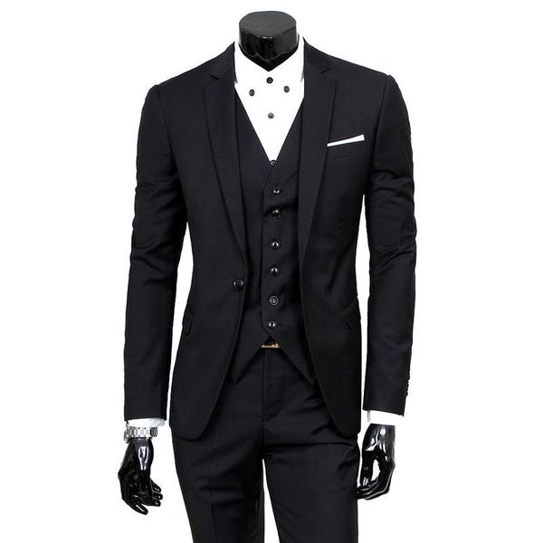 men's suits & blazers business blazer 1 set (jacket+vest+pants) men wedding slim costume formal casual wear, White;black
men's suits & blazers business blazer 1 set (jacket+vest+pants) men wedding slim costume formal casual wear, White;black