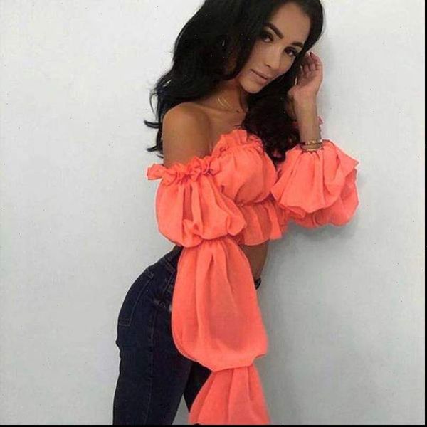 fashion chiffon long puff sleeve womens blouses off shoulder crop loose casual blouse lady corp women shirt, White
fashion chiffon long puff sleeve womens blouses off shoulder crop loose casual blouse lady corp women shirt, White