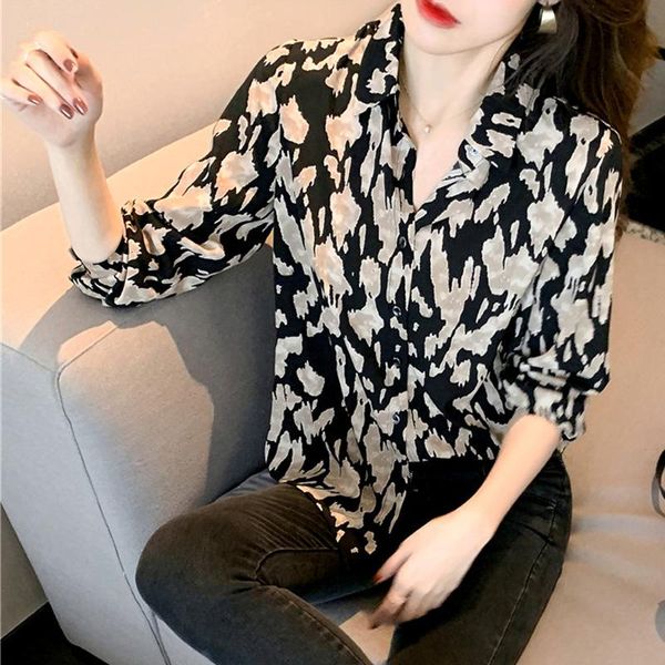 women's blouses & shirts zoki women chiffon leopard casual long sleeve shirt spring autunm fashion loose button 2021, White
women's blouses & shirts zoki women chiffon leopard casual long sleeve shirt spring autunm fashion loose button 2021, White