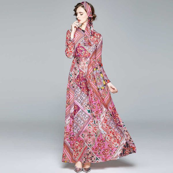 runway vintage print red maxi dress summer women's bow tie belt o-neck high waist chiffon long 210529, Black;gray
runway vintage print red maxi dress summer women's bow tie belt o-neck high waist chiffon long 210529, Black;gray