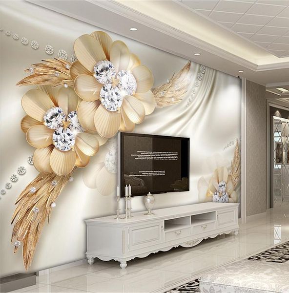 wallpapers custom po wallpaper mural wall sticker gold high level diamond flower jewelry background papel de parede
wallpapers custom po wallpaper mural wall sticker gold high level diamond flower jewelry background papel de parede