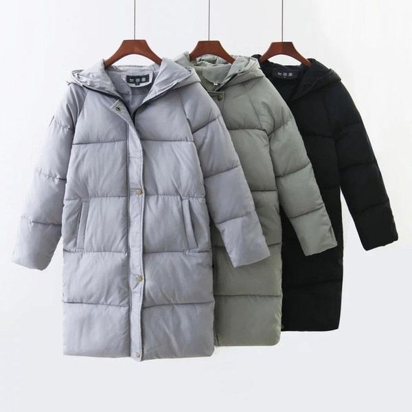 women's down & parkas hooded women coat pocket winter jacket long sleeve solid overcoat female jackets for 2021, Black
women's down & parkas hooded women coat pocket winter jacket long sleeve solid overcoat female jackets for 2021, Black