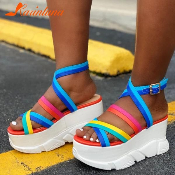 brand design wedges high heels women's sandals fashion mulitcolor platform summer women party shoes woman, Black
brand design wedges high heels women's sandals fashion mulitcolor platform summer women party shoes woman, Black