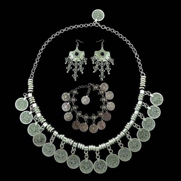 earrings & necklace gypsy vintage coin tassel bib statement bracelet earring sets for women female turkish tribal party jewelry set, Silver
earrings & necklace gypsy vintage coin tassel bib statement bracelet earring sets for women female turkish tribal party jewelry set, Silver