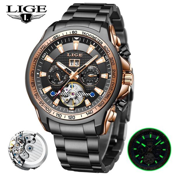 wristwatches lige brand men mechanical watch stainless steel waterproof automatic for luxury business watches relogio masculino, Slivery;brown
wristwatches lige brand men mechanical watch stainless steel waterproof automatic for luxury business watches relogio masculino, Slivery;brown