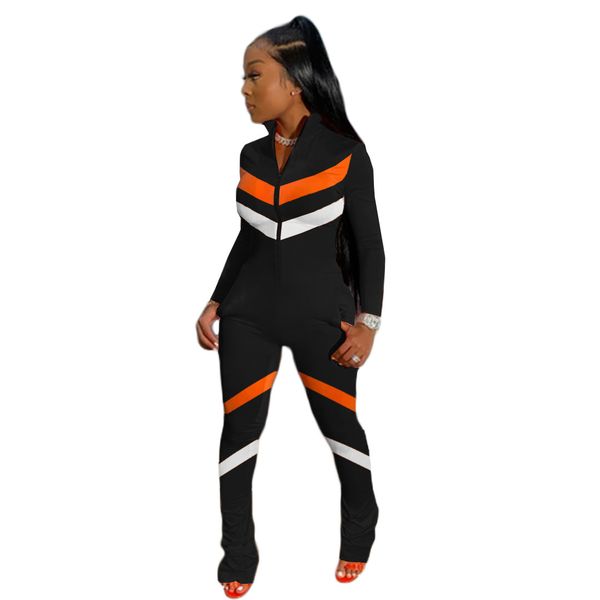 women striped patchwork fashion zipper micro flare jumpsuit bellbottoms one piece overalls bodys para mujer manga larga 210414, Black;white
women striped patchwork fashion zipper micro flare jumpsuit bellbottoms one piece overalls bodys para mujer manga larga 210414, Black;white