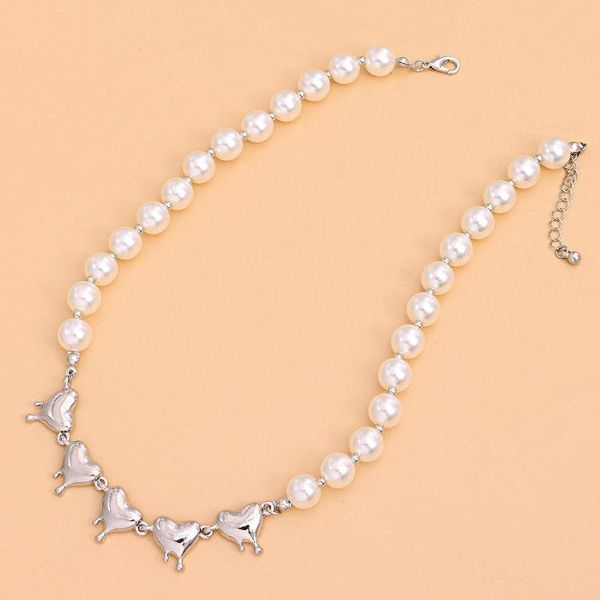 chokers trendy ins imitation pearl heart clavicle necklace for women girls fashion short silver color beaded strand jewelry, Golden;silver
chokers trendy ins imitation pearl heart clavicle necklace for women girls fashion short silver color beaded strand jewelry, Golden;silver