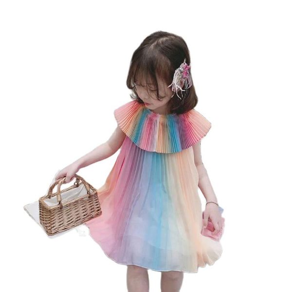 girl's dresses girls rainbow chiffon pleated dress children's day gauze european and american kids clothes 3-7 years, Red;yellow
girl's dresses girls rainbow chiffon pleated dress children's day gauze european and american kids clothes 3-7 years, Red;yellow