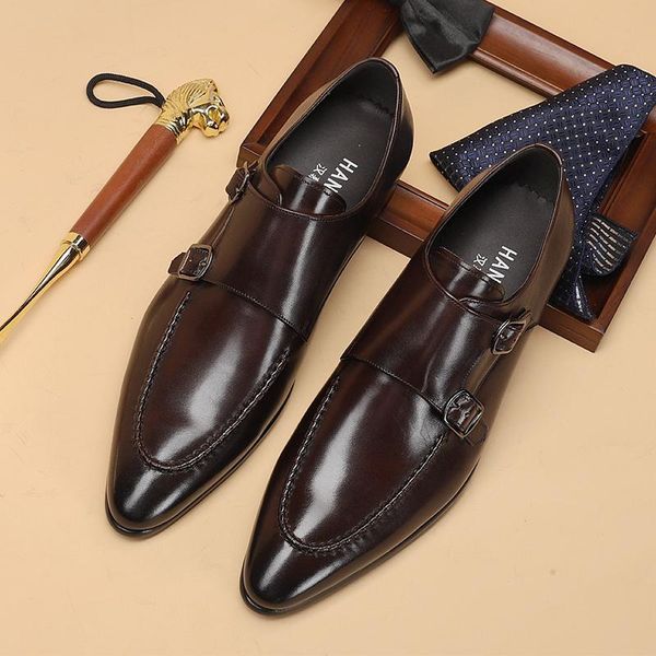 dress shoes mens luxury brogue oxfords genuine calf leather pointed toe slip on male formal footwear wedding party, Black
dress shoes mens luxury brogue oxfords genuine calf leather pointed toe slip on male formal footwear wedding party, Black