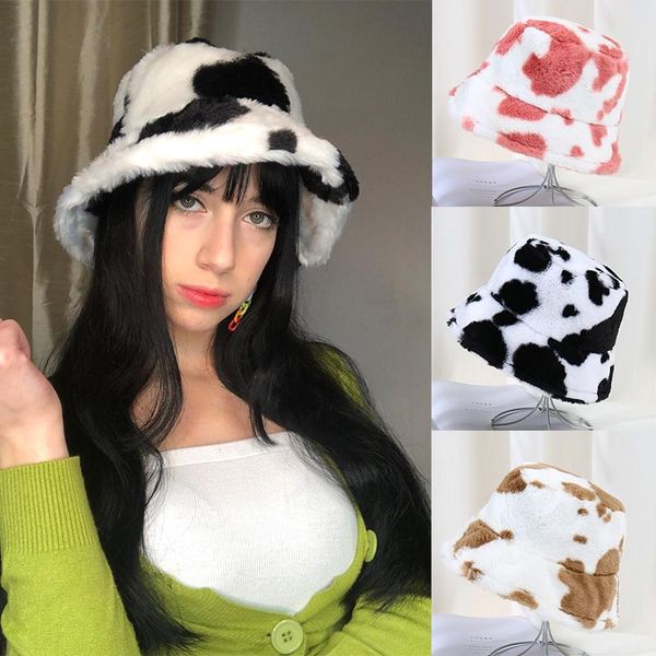 wide brim hats winter cow print bucket hat faux fur plush for women outdoor warm sun female lady soft fisherman panama cap, Blue;gray
wide brim hats winter cow print bucket hat faux fur plush for women outdoor warm sun female lady soft fisherman panama cap, Blue;gray