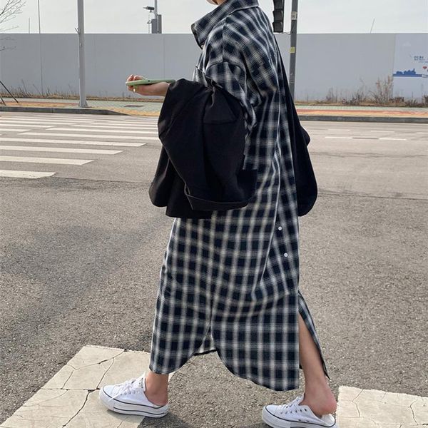casual dresses superaen spring loose slim full plaid shirt women's long over-the-knee retro plus size, Black;gray
casual dresses superaen spring loose slim full plaid shirt women's long over-the-knee retro plus size, Black;gray