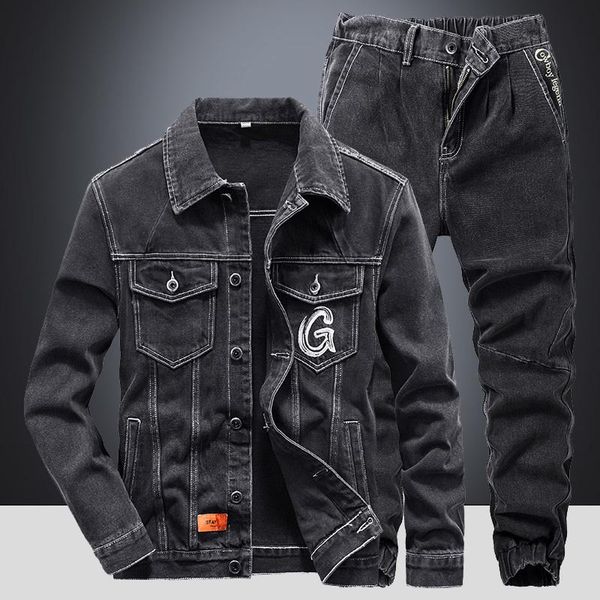 men's tracksuits black sets fashion casual 2021 spring autumn mens long sleeve denim jacket and jeans 2 piece set couple suit 4xl, Gray
men's tracksuits black sets fashion casual 2021 spring autumn mens long sleeve denim jacket and jeans 2 piece set couple suit 4xl, Gray