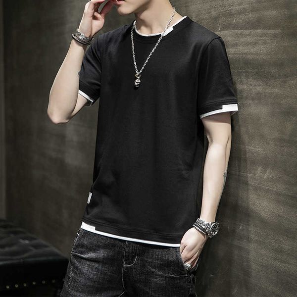 2021 summer new short t-shirt casual hole round neck cotton half sleeve t-shirt men's wear, White
2021 summer new short t-shirt casual hole round neck cotton half sleeve t-shirt men's wear, White