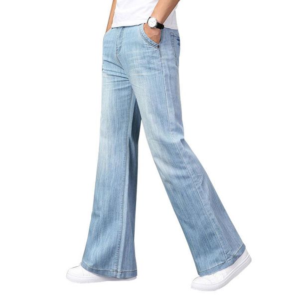 Men's Jeans 2021 Autumn Big Flared Mens Womens Boot Cut Denim Pants Loose Fashion Clothing Designer Classic Light Blue Trousers
Men's Jeans 2021 Autumn Big Flared Mens Womens Boot Cut Denim Pants Loose Fashion Clothing Designer Classic Light Blue Trousers