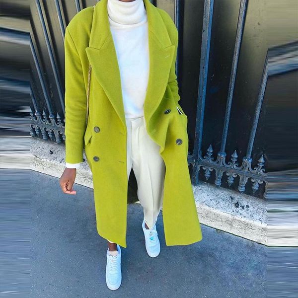 women's trench coats coat autumn winter solid tweed elegant lapel double breasted outerwear casual long sleeve commuter woollen jacket, Tan;black
women's trench coats coat autumn winter solid tweed elegant lapel double breasted outerwear casual long sleeve commuter woollen jacket, Tan;black