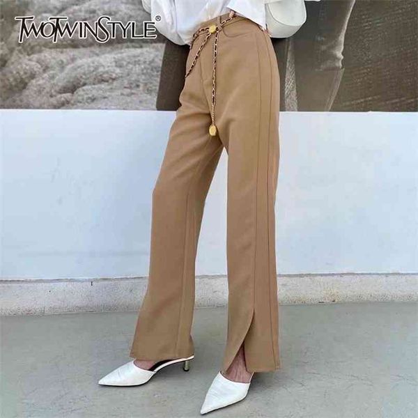 casual patchwork chain pants for women high waist solid bottom split loose trouser female fashion clothing 210521, Black;white
casual patchwork chain pants for women high waist solid bottom split loose trouser female fashion clothing 210521, Black;white
