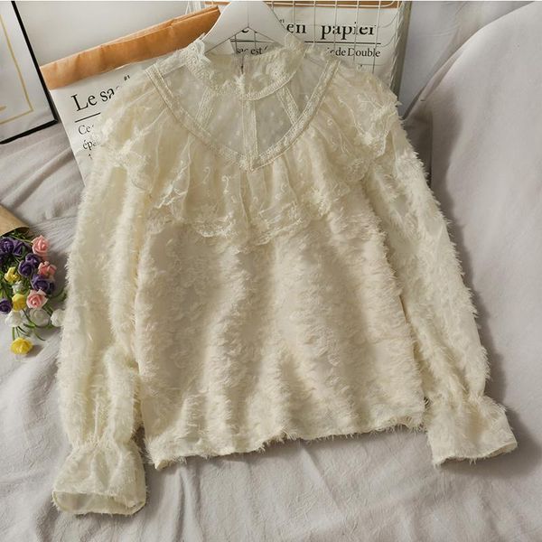 women's blouses & shirts collar ruffle stitching western style loose and thin tassel flared sleeve shirt in autumn winter 2021, White
women's blouses & shirts collar ruffle stitching western style loose and thin tassel flared sleeve shirt in autumn winter 2021, White