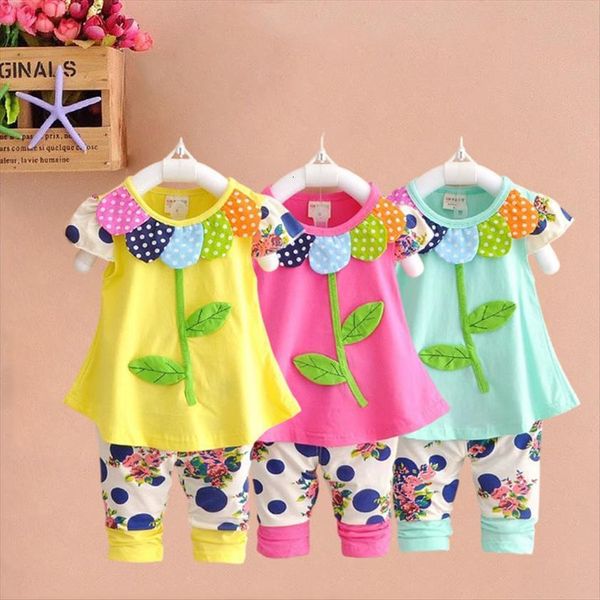 kids baby girl clothing set bowknot summer floral t shirts and pants leggings 2pcs cute children clothes girls, White
kids baby girl clothing set bowknot summer floral t shirts and pants leggings 2pcs cute children clothes girls, White