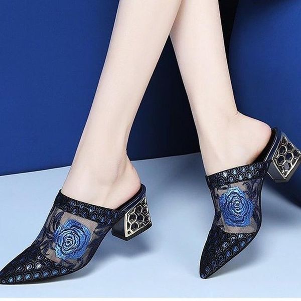 sandals 2021 pointed-toe embroider women summer womans slippers ladies pumps female party high heels med casual shoes, Black
sandals 2021 pointed-toe embroider women summer womans slippers ladies pumps female party high heels med casual shoes, Black