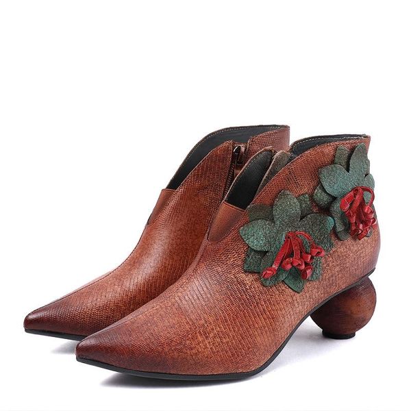 dress shoes vintage women genuine embossed leather flower stitching hollow out pumps booties point toe ladies sandals, Black
dress shoes vintage women genuine embossed leather flower stitching hollow out pumps booties point toe ladies sandals, Black