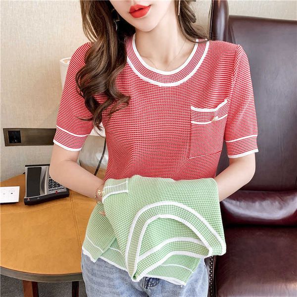 summer o-neck thin casual knitted sweater women korean short sleeve chic fashion sweet t-shirts female 210526, White
summer o-neck thin casual knitted sweater women korean short sleeve chic fashion sweet t-shirts female 210526, White